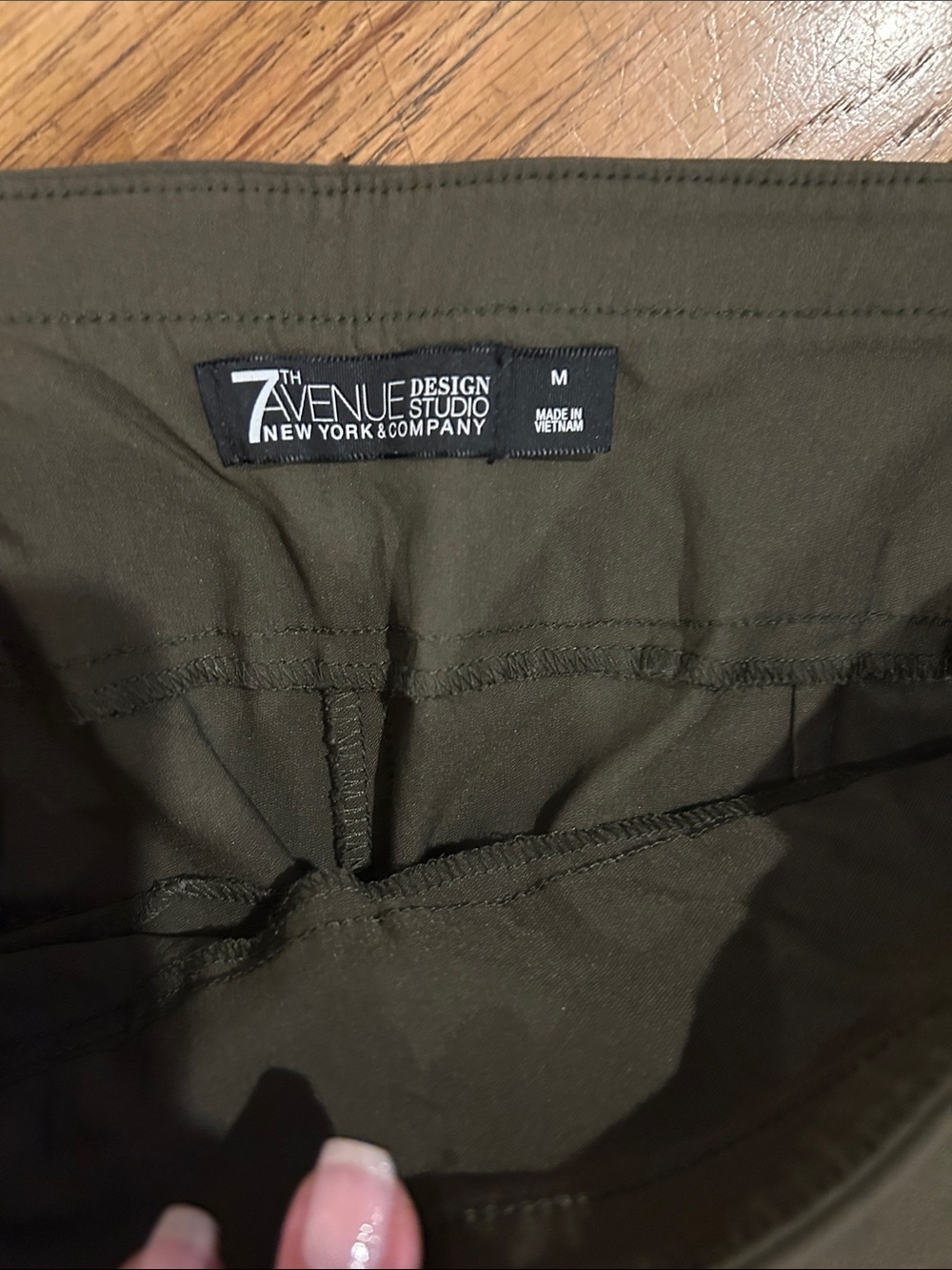 New York & Company Olive Skinny Ponte Ankle Pants - Picture 2 of 6